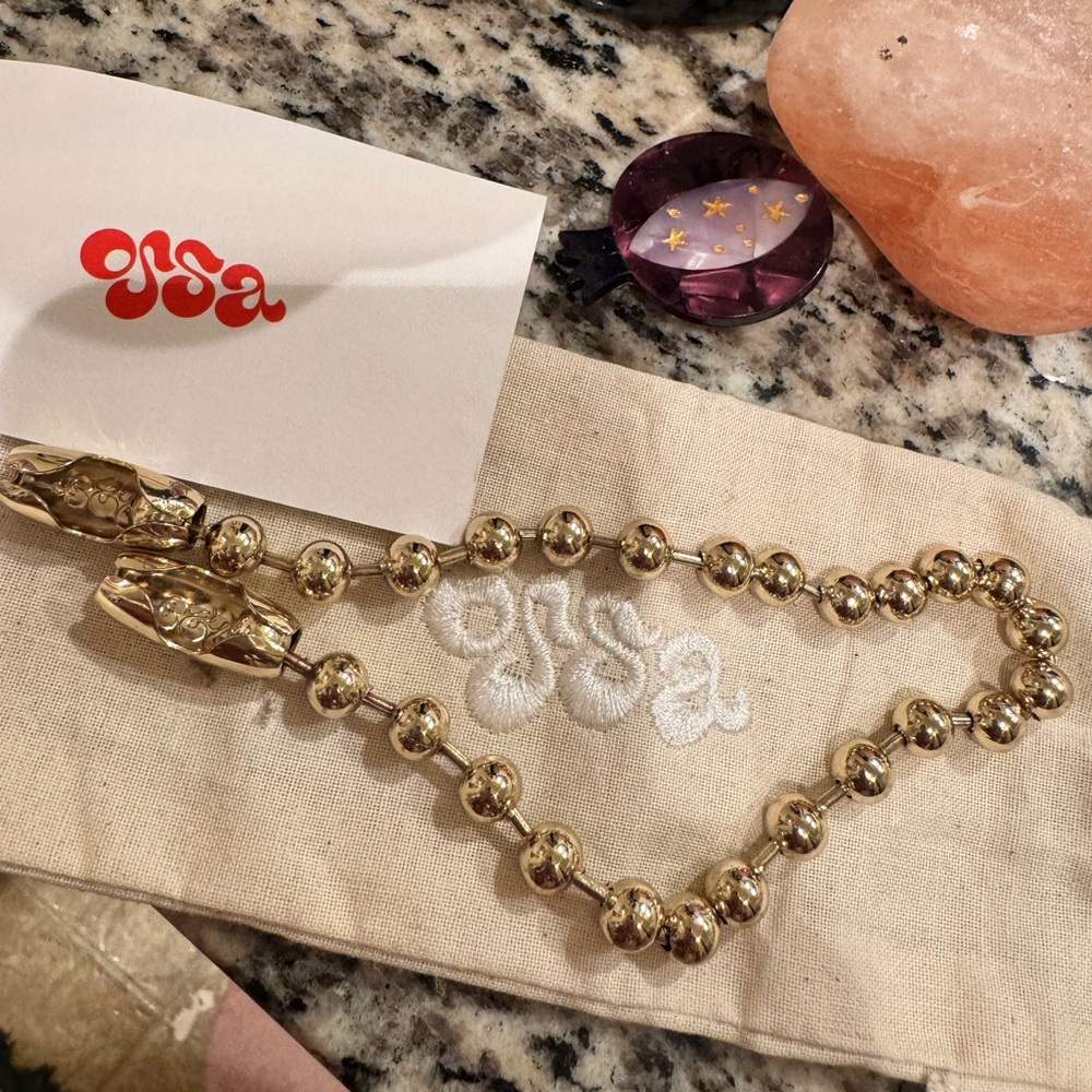 GOLD OSSA NEW YORK BALL CHAIN WRISTLET